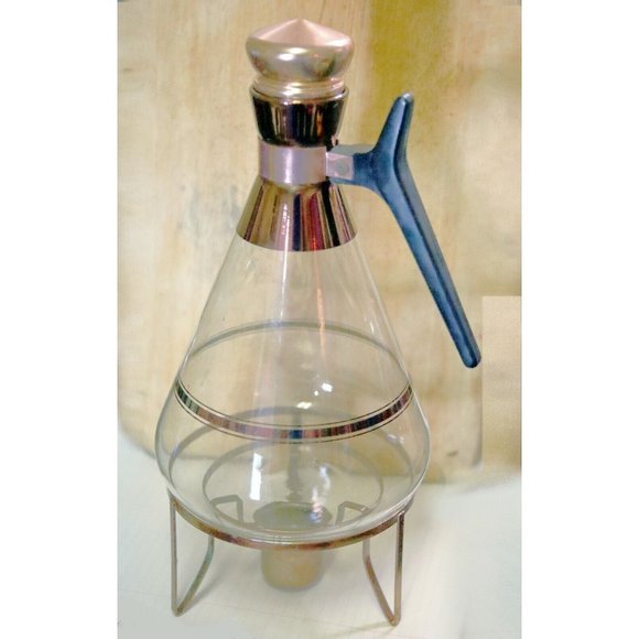 Inland Carafe & Warmer Vintage W/ Box Heat Proof Glass Coffee MCM atomic - Picture 1 of 10